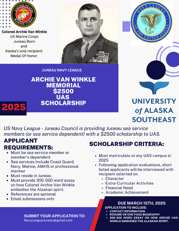 flyer for Navy League Scholarship